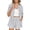 Gray, variant on Womens Vertical Striped Button Down Short Sleeve Shirt and Elastic Waist Short Set with Side Pockets Relaxed Fit Lightweight Two Piece Tracksuit Outfit