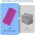 thumbnail image 2 of YFUIF 2-Pack Damp Clean Duster Sponge, Magic Eraser Sponge Baseboard Cleaner Tool, Dusters for Cleaning Blinds, Glass, Vents, Railings, Mirrors,Window Track Grooves and Faucets, 2 of 8