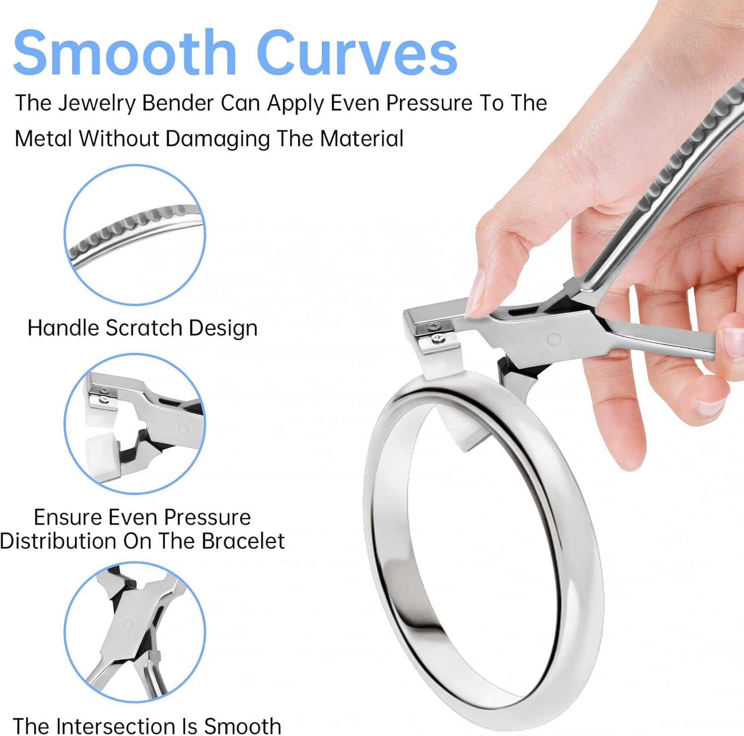 CATPAN 1 Set Metal Bracelet Making Kit, Metal Ring Jewelry Wire Bracelet Bending Tool, Bracelet Helper Jewelry Repair Kit Tools for Smooth Curves and Creative Designs