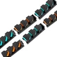 Garage Wall Mounted Fishing Rod Holder - 3-Rod Plastic Rack Orange ...