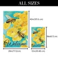thumbnail image 4 of Spring Bee Welcome Garden Flag, Watercolor Yellow Floral Yard Flag, Double Sided Outdoor Decor for Patio Lawn, 28x40in, 4 of 6