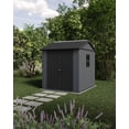 thumbnail image 4 of Keter Newton Plus 7.5x7 ft. Durable Resin Outdoor Storage Shed With Heavy Duty Floor and Locking Door, Grey, 4 of 4