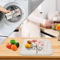 thumbnail image 3 of Yayeee Dish Drying Mat for Kitchen Counter 16" x 18" Microfiber Super Absorbent Coffee Decorative Pad, Pink Flower, 3 of 9
