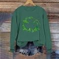 thumbnail image 3 of Tops de Cuello Redondo para las Mujeres St Patricks Día Impreso Manga Larga Suéter Superior, Suéter Casual Suéteres de Invierno para las Mujeres sin Capucha, 3 of 6