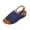 Dark Blue, variant on SBYOJLPB Women's Fashion Sandals Casual Summer Style Solid Color Thick Bottom Beach Sandals Fish Mouth Wedge Sandals