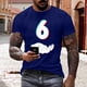 thumbnail image 1 of Tops para hombre, blusas y camisas de manga corta con cuello redondo para hombre, jersey informal con cuello redondo estampado para hombre, pantalones cortos deportivos para fitness, blusa de poliéste, 1 of 5