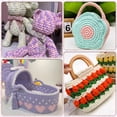 thumbnail image 4 of 290g /109 Yards  T-Shirt Yarn Elastic Fabric Crochet Cloth Yarn for DIY Knitting, Spaghetti Yarn Thick Knitting Yarn for Hand DIY Bag Basket Cushion Crocheting Projects,Home Decor, 4 of 6