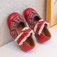 thumbnail image 6 of YunPes Girls Mary Jane Shoes Ruffle Gingham Lace Trim Flats Princess Shoes with Bowknot Ankle Strap Elegant Vintage Dress Shoes, 6 of 9