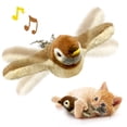 thumbnail image 1 of Juguete para gatos KreizyGo Flapping Wings Sparrow con hierba gatera y carga USB, 1 of 5