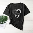 thumbnail image 2 of Women Tops Valentine's Day Summer Plus Size Crew Neck Short Sleeve Solid Color Womens Casual Shirts Going Out Tops Pullover Base Tops, 2 of 6