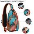 thumbnail image 3 of Tropical Leaf Print Sling Backpack, Lightweight Floral Crossbody Daypack with Palm-Inspired Pattern, Ideal for Summer Adventures and Outdoor Activities, 3 of 6