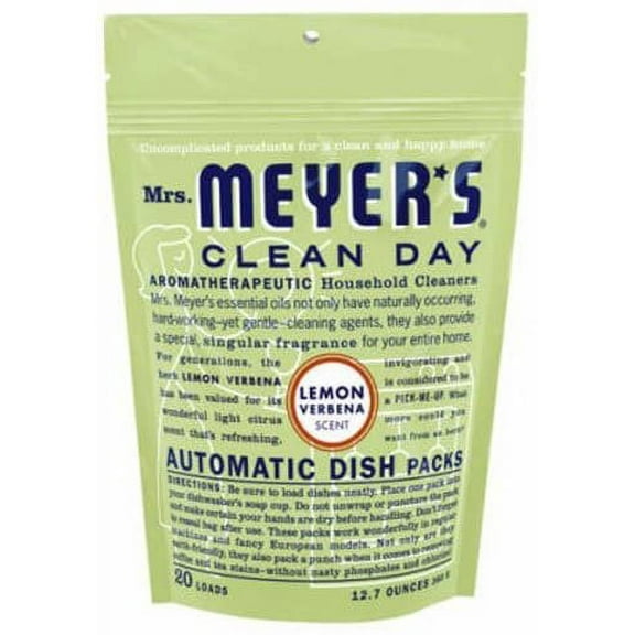 SC Johnson Lemon Verbena Dishwasher Detergent Packs - Easy-to-Use - 20 Ct, 12 Oz