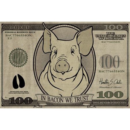 Poster - Bacon - In Bacon We Trust Wall Art Licensed Gifts Toys