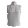 thumbnail image 1 of Chaleco George para Mujer, con Cuello Alto, Cierre en Pecho, Contraste en Cintura Gris Talla CH, 1 of 4
