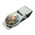 thumbnail image 1 of Times Square New York Selfie Elephant Giraffe Lion Zebra Satin Chrome Plated Metal Money Clip, 1 of 4