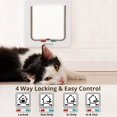thumbnail image 5 of Cat Door Flap, 4 Way Locking Cat Door for Interior Exterior Doors, Large Pet Door for Cats, Small Dogs, Outer Size 9.84 x 9.25in, 5 of 6