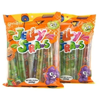 Apexy Jelly Straws, Fruit Jelly Filled Strips, Tiktok Candy Trend Items,  Assorted Fruit Jelly Sticks, 35.27oz (1000g)