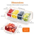 thumbnail image 3 of Condimento para condimentos Lifewit helado con 4 recipientes de 600 ml, 3 of 8