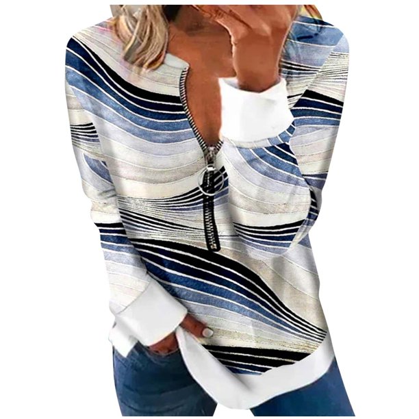 Camisetas de manga larga con estampado de cuello redondo para mujer Fridja bvmnju2181