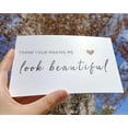 thumbnail image 4 of Wedding Makeup Artist Card, Thank You Card for Hairdresser, Thank You Making Me Look Beautiful,Wedding Card with Kraft envelope and wax seal, Elegant Line Lettering Printed on Heavyweight Card Stock, 4 of 7