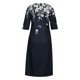 thumbnail image 5 of Vestidos de media manga fruncidos con cuello en V y botones estampados casuales de otoño para mujer Fridja  bnh5728, 5 of 8