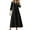 D-Black, variant on Adeawade Dresses For Women 2026 Elegant Classy 3/4 Sleevee Round Neck Midi Dress Loose Solid Color Layering Flowy Tunic Dresses Stylish Commute And Outings Wear Hot Pink 2Xl