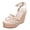 Beige, variant on Women's Espadrilles Platform Wedge Strappy Sandals Trendy Casual Suede Ankle Strap Extra Chunky High Heels Dress Shoes 2026 Summer Red Size 7