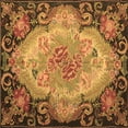 thumbnail image 1 of Ahgly Company Indoor Square Medallion Brown French Area Rugs, 5' Square, 1 of 4
