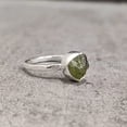 thumbnail image 5 of Natural Peridot Ring, Rough Peridot Gemstone Ring, August Birthstone, Hammered, 925 Sterling Silver, Womens Ring, Christmas, Thanksgiving, Handmade, Statement Jewelry, Rough Gemstone Jewelry, 5 of 6