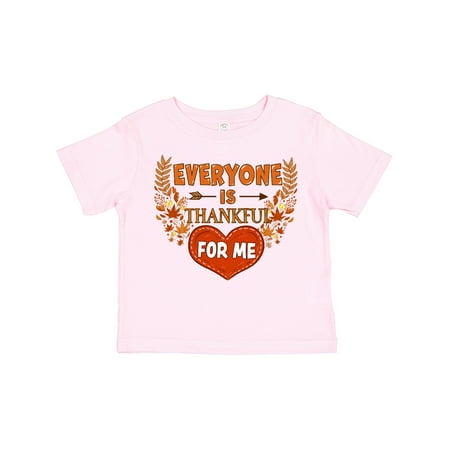 

Inktastic Everyone is Thankful for Me with Heart and Leaves Boys or Girls Toddler T-Shirt