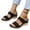 Black, variant on longantii Orthopedic Casual Sandals for Women Arch Support Summer Flat Sandals Wide Width Non Slip Slip on Orthopedic Slippers Vacation Beach 2026 New Foam Shoes Dark Purple