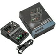 thumbnail image 3 of Audio Mixer Usb Dj Sound Mixing Console Amplifier Studio Live Party 2 Channel, 3 of 10