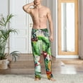 thumbnail image 5 of Uemuo Vegan1 Pattern Men's Wide Leg Palazzo Lounge Pants with Pockets Light Weight Loose Comfy Casual Pajama Pants-Small, 5 of 9