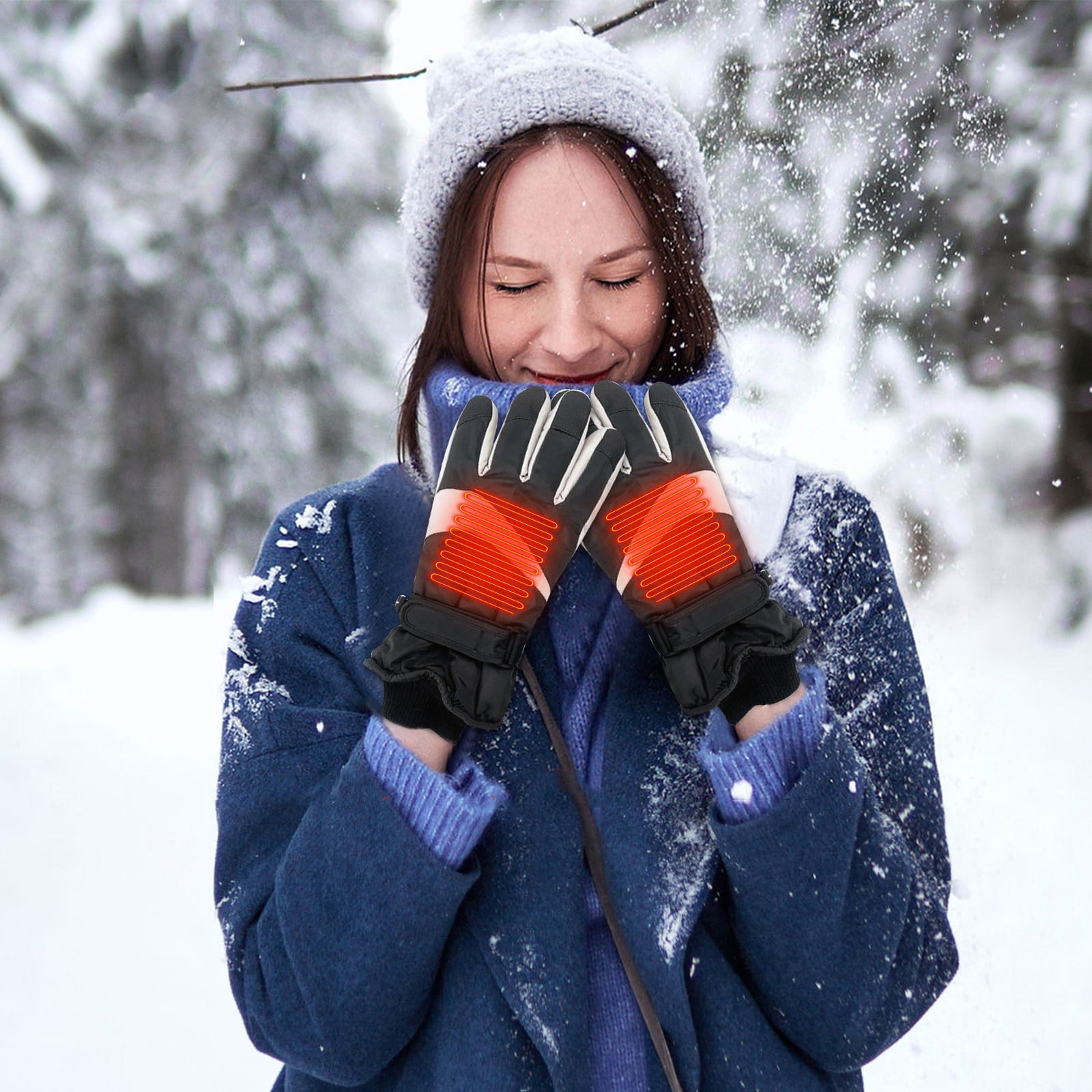 Gants D'hiver Femme - Tricot Chaud, écran Tactile, Pour Ski, Vélo, Rando - Cadeau Noël Idéal - 3