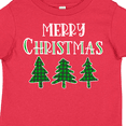 thumbnail image 4 of Inktastic Merry Christmas Green Plaid Christmas Trees Boys or Girls Toddler T-Shirt, 4 of 5