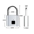 thumbnail image 5 of Candado de huellas dactilares Desbloqueo rápido Usb sin llave Puerta recargable Usb Cerradura de huellas dactilares sin llave para equipaje oso de fresa Electrónica, 5 of 5