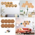 thumbnail image 6 of LABELEPH Hexagon Cork Wall Tiles for Desk and Office Notice Board with Assorted Color 7.86X6.88X0.24in, 6 of 8