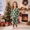 thumbnail image 2 of sdbrld Kids Christmas Pajamas for Girls 2Pcs Long Sleeve Shirt and Pants Set Children Holiday Loungewear Sizes 7-8 Years, 2 of 9