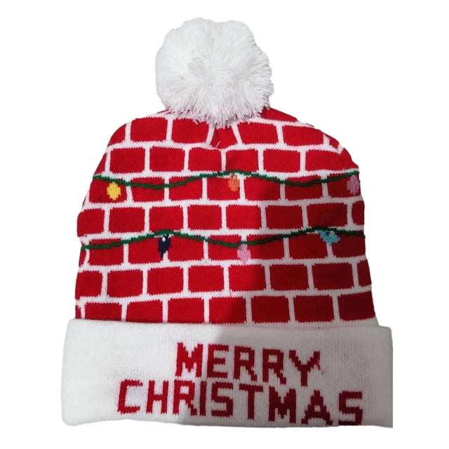 Gorro de Navidad para la nieve Yinane Gorro de invierno para adultos y niños