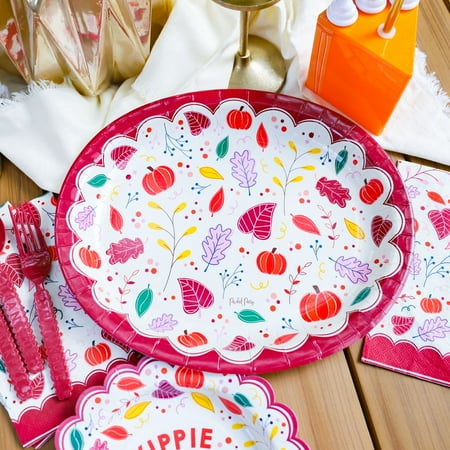 Packed Party "All About Autumn" 10.4" x 12.2" 8 ct. Disposable Oval Plate