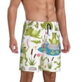 thumbnail image 2 of Naloa Cartoon Frogs Men's Short Pajama Pants, Pj Shorts, Lounge Comfort Shorts-XX-Large, 2 of 6