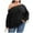 Black-Sweater, variant on Qetyuw Oversized Off Shoulder Sweaters for Women Solid Color Crochet Knit Long Sleeve Sweater Casual Chunky Jumper