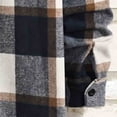 thumbnail image 6 of Felirenzacia George Men's Plaid Flannel Shirt, Checkered Long Sleeve Lighrweight Jacket,Navy,M, 6 of 9