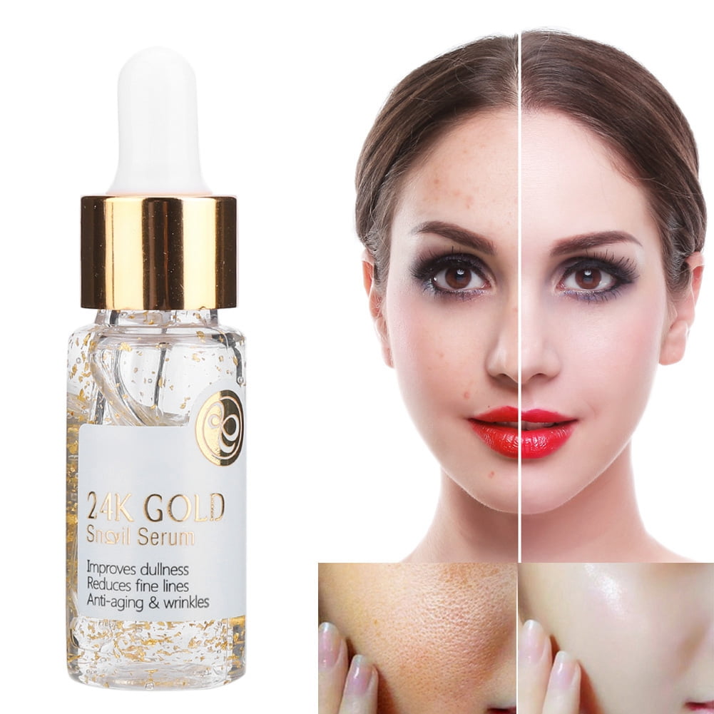 17ML 24K Gold Facial Serum, Foil Snail Facial Serum Firming