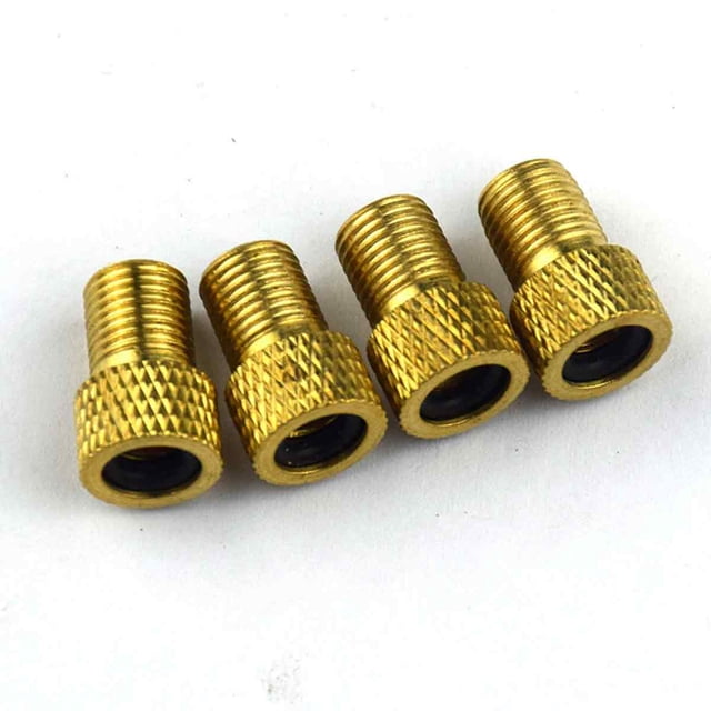 Paquete de 4 adaptadores de válvula de bicicleta, adaptador de válvula de rueda con anillos de sellado, adaptador de válvula de bicicleta, adaptador de válvula Presta de bicicleta para