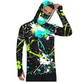 thumbnail image 3 of BiZtdJrK Men's Full Coverage Fishing Hoodie UPF 50+ Sun Protection Shirt with Thumb Holes Black M, 3 of 9