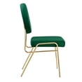thumbnail image 3 of Side Dining Chair, Set of 2, Green, Velvet, Mid Century Kitchen Cafe Bistro Hospitality Restaurant, Modern Contemporary Boutique HB34904, 3 of 12