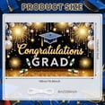 thumbnail image 2 of Gold Lettering Graduation Banner Blue Grad Cap Graduation Backdrop Diploma Scroll Gold Fireworks Graduation Display for Graduation Party Graduation Ceremony Graduation Photo Shoot, 2 of 5