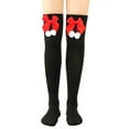 thumbnail image 5 of NMMUED Christmas Socks for Women Christmas Socks for Adults Thigh High Stockings Christmas Clothes for Women Cute Socks for Women Candy Cane Socks Leg Warmers Black A, 5 of 5