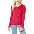 thumbnail image 2 of maison Jules Womens Pearl Pullover Sweater, Pink, Large, 2 of 2